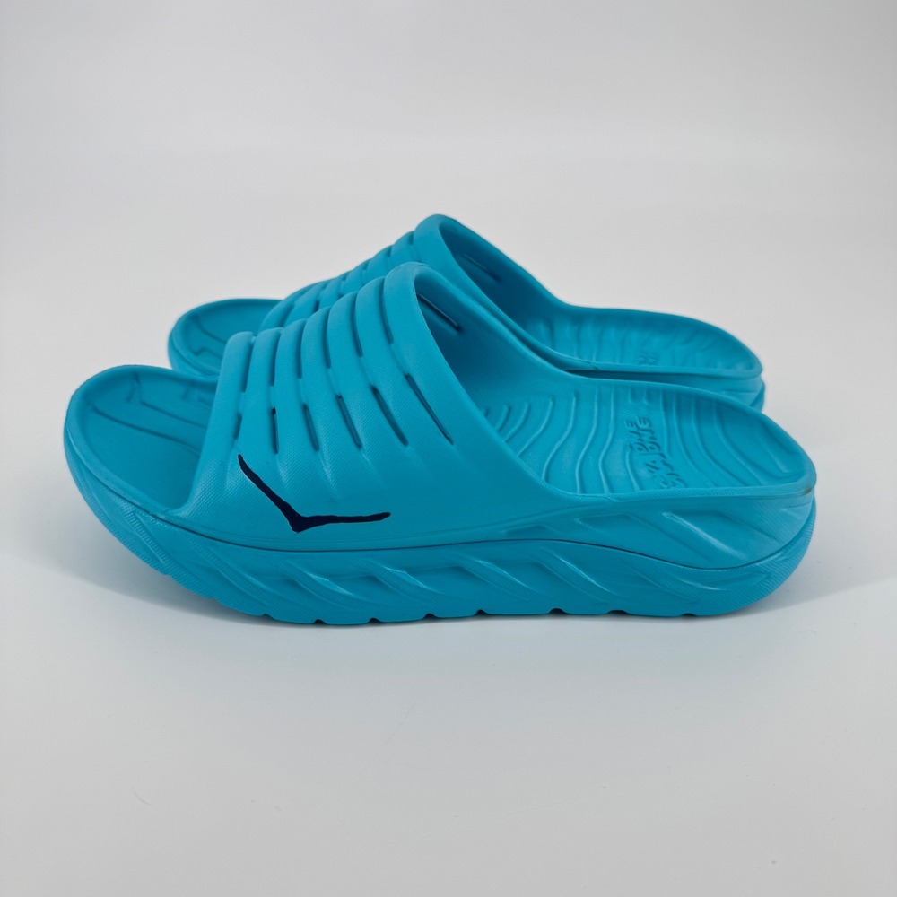 Hoka One One Ora Recovery Slide 2 Caribbean Sea Blue Women 8 Post Run Sandal